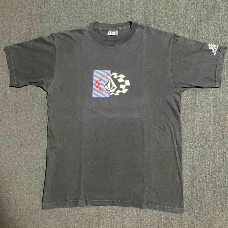 VOLCOM ボルコム Tシャツ 半袖 Tee L 黒 ブラック USED