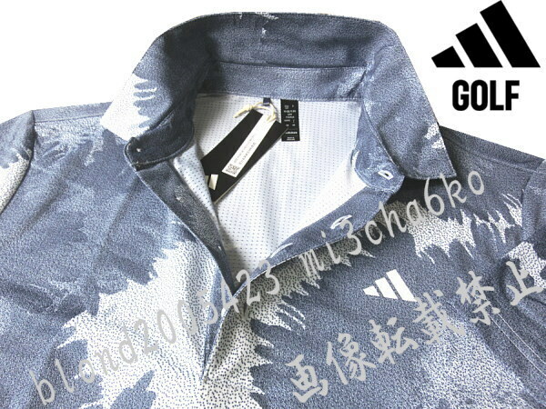 ■新品【adidas GOLF】アディダスゴルフ ラージフラワー柄 吸湿性&通気性 半袖ポロシャツ■WN/L
