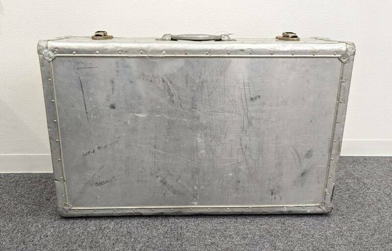 【TJ-3255NY】スーツケース　アルミ　ジュラルミンケース　年代物　アタッシュケース　ヴィンテージ　コレクション　鍵なし　