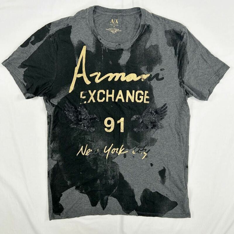 ARMANI EXCHANGE アルマーニエクスチェンジ　半袖カットソー　Tシャツ　総柄　size M メンズ　男性用