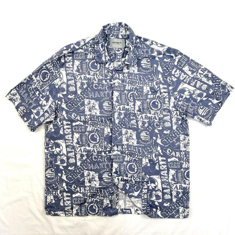carhartt カーハート　アロハシャツ　ハワイアンシャツ　半袖シャツ　オープンカラー　sizeXL　大きいサイズ　メンズ　男性用