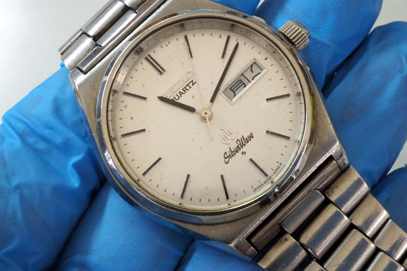 パーツ取 ヴィンテージ セイコーSEIKO シルバーウェーブ Silverwave クォーツ QUARTZ Ref.8229-8000 動作品状態悪 #N42-287