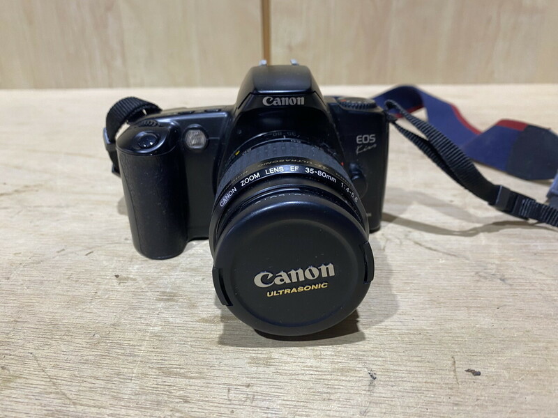 【１３－２１】キャノン Canon EOS Kiss フィルムカメラ 一眼レフ？ カメラレンズ 35-80㎜ 1:4-5.6 長期保管品 中古品