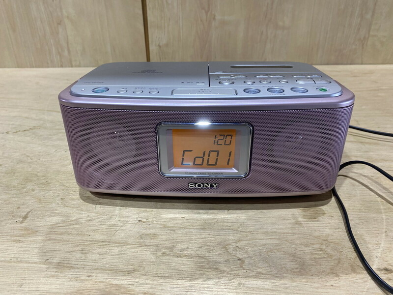 【１３－４１】SONY ソニー CFD-E500TV コンパクトディスクデジタルオーディオ CD ラジオ カセット ピンク ラジカセ オーディオ機器 中古品