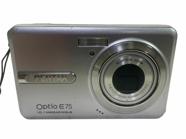 PENTAX ペンタックス Optio E75 コンパクト デジタルカメラ デジカメ シルバー