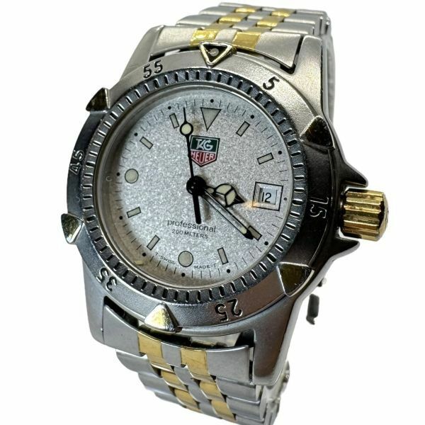 タグホイヤー 腕時計 WD1421-PO ラウンド デイト Professional 200m 白文字盤 クォーツ レディース 純正ベルト