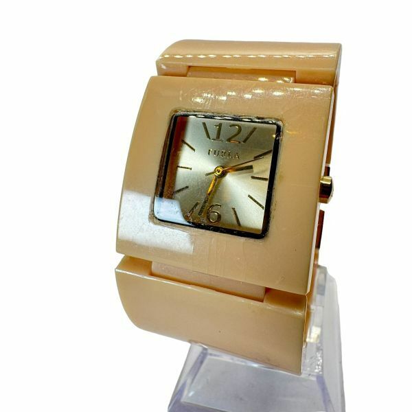 フルラ QZ ゴールド文字盤 バングル レディース腕時計