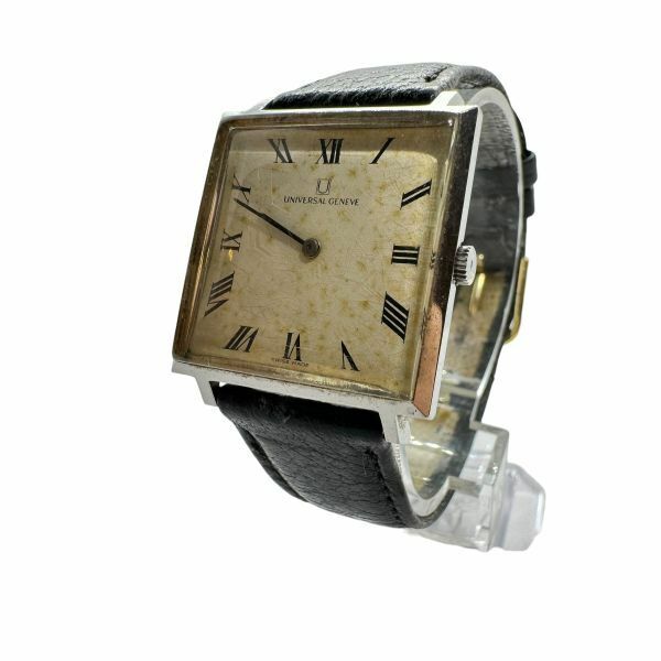 UNIVERSAL GENEVE ユニバーサルジュネーブ 2針 ローマン スクエア 手巻き 腕時計