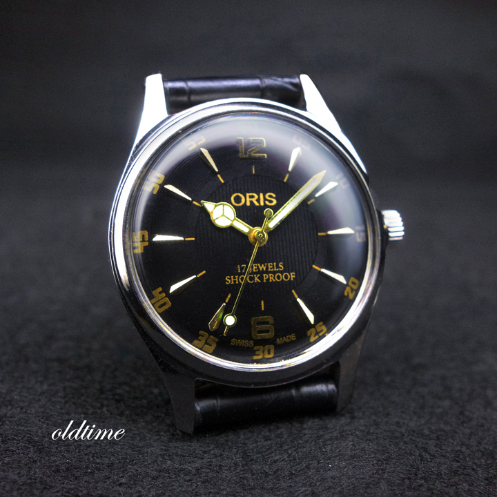 1970s ヴィンテージ 【ゴールド・黒】 ORIS オリス ヴィンテージ 手巻き 時計【2024年4月OH済】 /ビジネス/メンズ