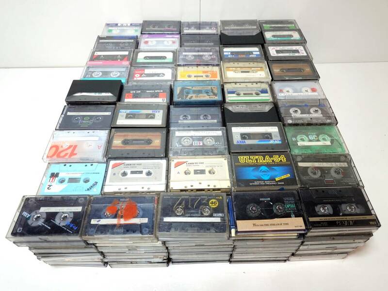 E160 録音済み 450本 カセットテープ まとめ 大量 テープ カセット ジャンク レトロ 当時物 オーディオ
