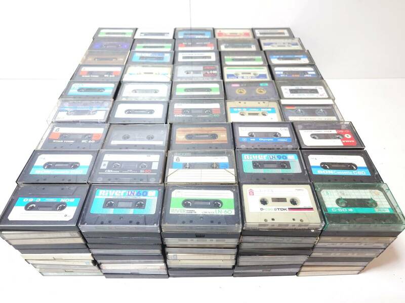 E160 ⑤ 録音済み 450本 カセットテープ まとめ 大量 テープ カセット ジャンク レトロ 当時物 オーディオ