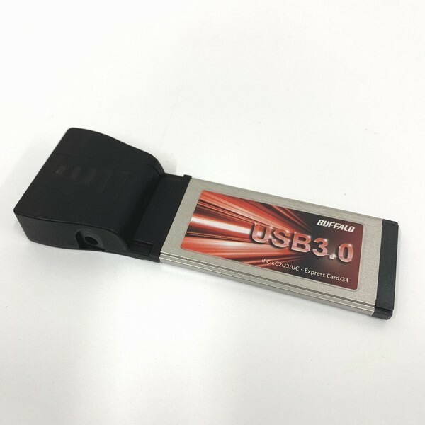 @S255 秋葉原万世商会 ヤフオク店 中古良品 BUFFALO USB3.0 MODEL:IFC-EC2U3/UC Express Card/34