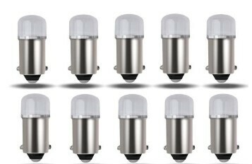 10個セット LED BA9S 12V 白 ホワイト インジケーター球　バルブ ポジションランプ