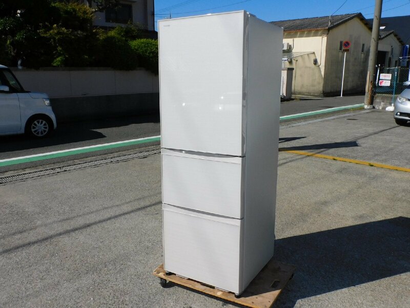 【かなり綺麗/高級ガラスドア】TOSHIBA 3ドア冷蔵庫 GR-R36SXV 右開き ラピスアイボリー 363L 2020年 大型 自動製氷 中古 清掃済み 動作品