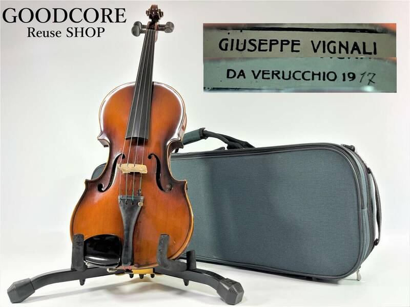 【ジャンク品】 GIUSEPPE VIGNALI DA VERUCCHIO 4/4 バイオリン ケース付属●R601203