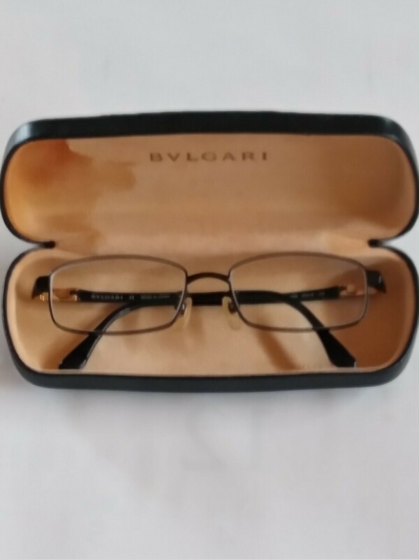BVLGARI　メガネフレーム 　眼鏡　ケース付き 　眼鏡フレーム　度入り