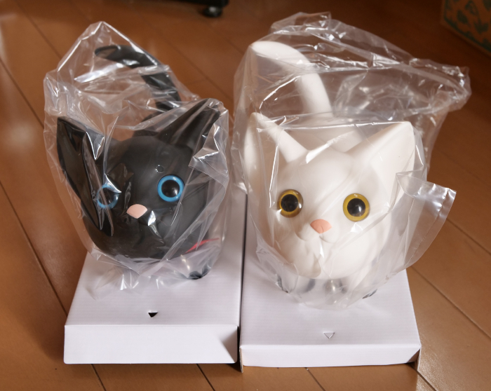 Kat Banker 白猫 黒猫 ペアセット 【未使用品】検索：猫　貯金箱