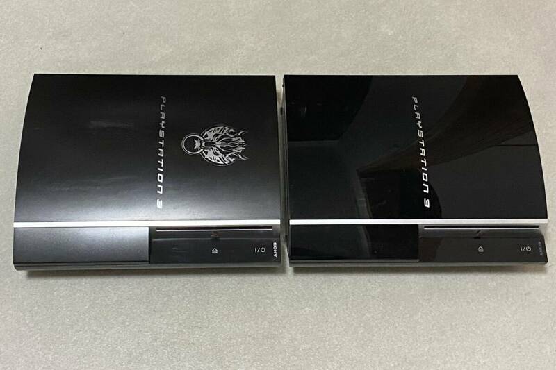 SONY プレステ3 PS3 本体 2台セット/ CECH H00・CECH Q00 / 通電のみ確認済 ジャンク品 プレイステーション3 ファイナルファンタジーVII