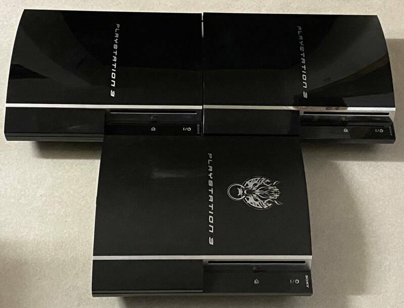 SONY プレステ3 PS3 本体 3台セット/ CECH H00・Q00・A00 / 通電のみ確認済 ジャンク品 プレイステーション3 ファイナルファンタジーVII