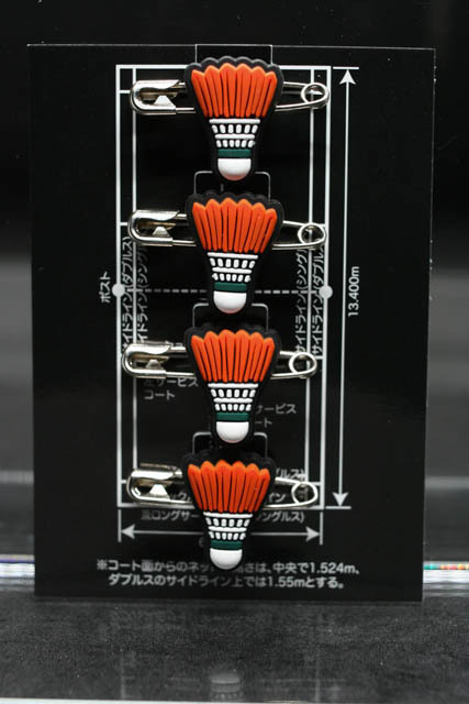 ★バドミントン　シャトル安全ピン（ゼッケン留め）オレンジ