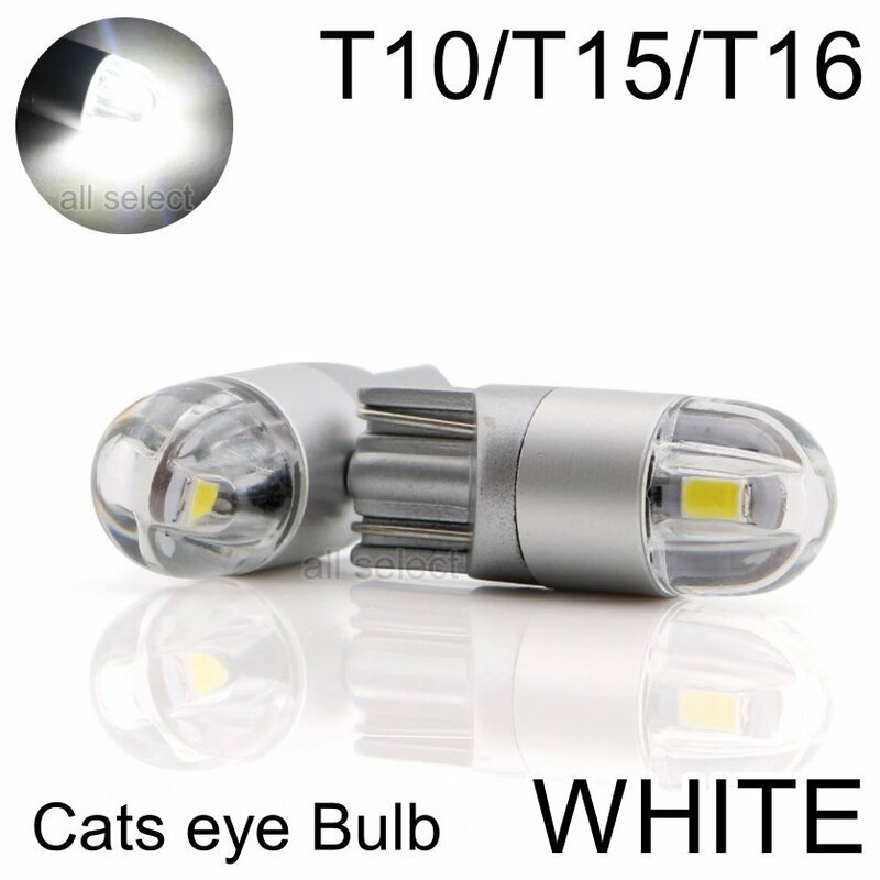 ホワイト 3030SMD LED T10/T15/T16 2個 ポジション ルームランプ ナンバー灯 カーテシーランプ テールランプ