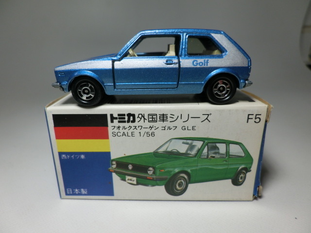 【当時物】新品 ミカ外国車シリーズ Ｆ５ フォルクスワーゲン ゴルフ ＧＬＥ (MADE IN JAPAN) 日本製ミニカー