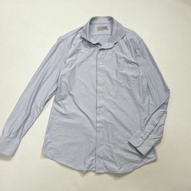 68 Maker's Shirt 鎌倉 メーカーズシャツ カマクラ TRAVELER ストレッチ ストライプ 長袖 ワイシャツ 日本製 ビジネス オフィス 40527E