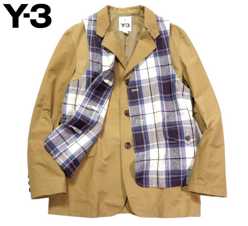 Y-3 yohji yamamoto ヨウジヤマモト 3WAY リネンジレ ジャケット M