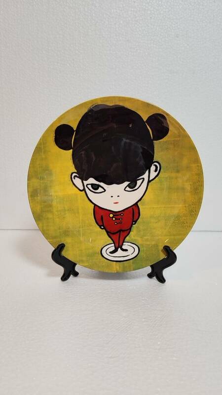 【模写】奈良美智 Yoshitomo Nara Ceramic 飾り皿 PLATE Diam. 20CM #24