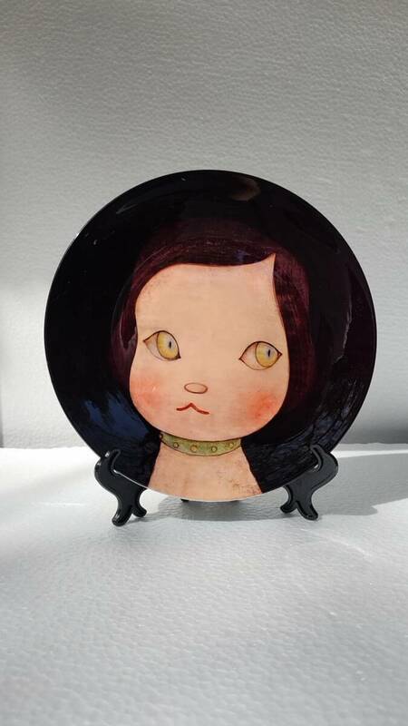 【模写】奈良美智 Yoshitomo Nara Ceramic 飾り皿 PLATE Diam. 20CM #8