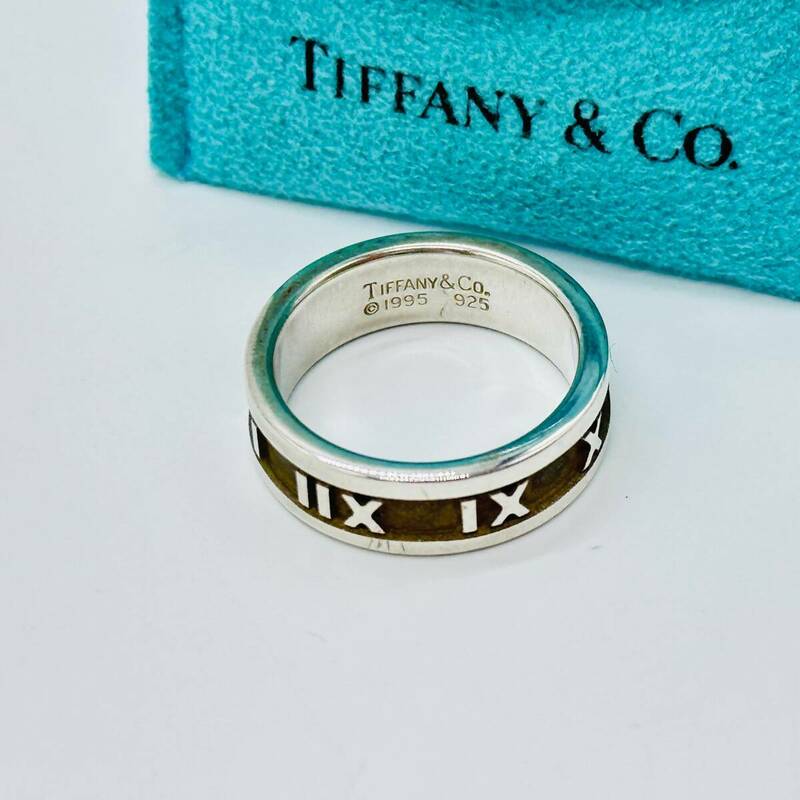 TIFFANY & Co. ティファニー アトラス リング 925 13号 6.3g 銀製 箱付き 内袋付き ブランド 高級 1円出品 かっこいい 指輪 小物 