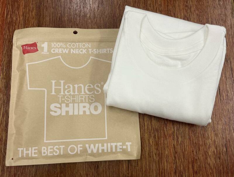 ★即決★新品タグ付 ヘインズ Hanes SHIRO★Lサイズ★メンズ 紳士★半袖 クルーネック アウターTシャツ★￥2750