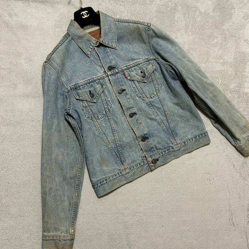 古着【LEVI’S】90's デニムジャケット Gジャン メンズ L ヴィンテージ 希少 レア 92年製 vintage 71557