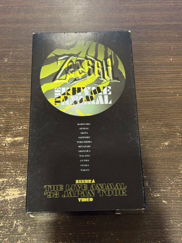 VHS ZEEBRA ライブビデオテープ ライブアニマル98ジャパンツアー ジブラ HIPHOP 日本語ラップ