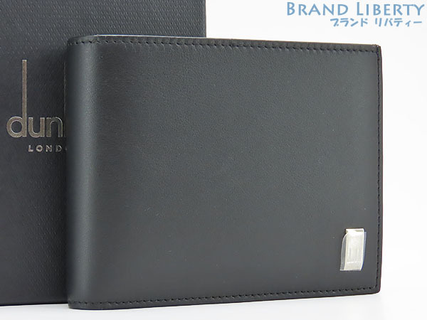 未使用 ダンヒル サイドカー 二つ折り財布 コンパクト財布 ブラック カーフレザー 19F2F32AT001R