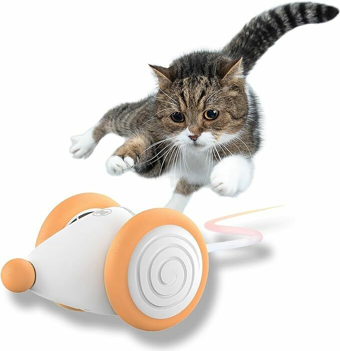 猫楽堂 猫 おもちゃ 動く ネズミ ウィキッド・マウス 一人遊び USB充電 猫ちゃんのイタズラ友だち 日本正規代理店 (オレンジ