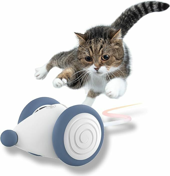 猫楽堂 猫 おもちゃ 動く ネズミ ウィキッド・マウス 一人遊び USB充電 猫ちゃんのイタズラ友だち 日本正規代理店 (ブルー)