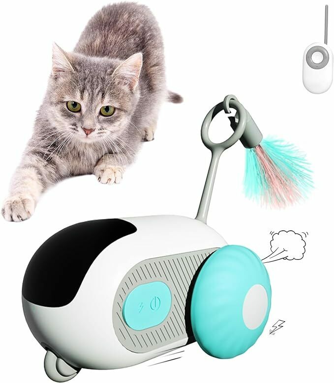 【リモコンモード＆2024 猫 おもちゃ自動 電動ネズミ ウィキッドマウス USB充電式 簡単操作 猫の玩具 猫一人遊び 猫じゃら