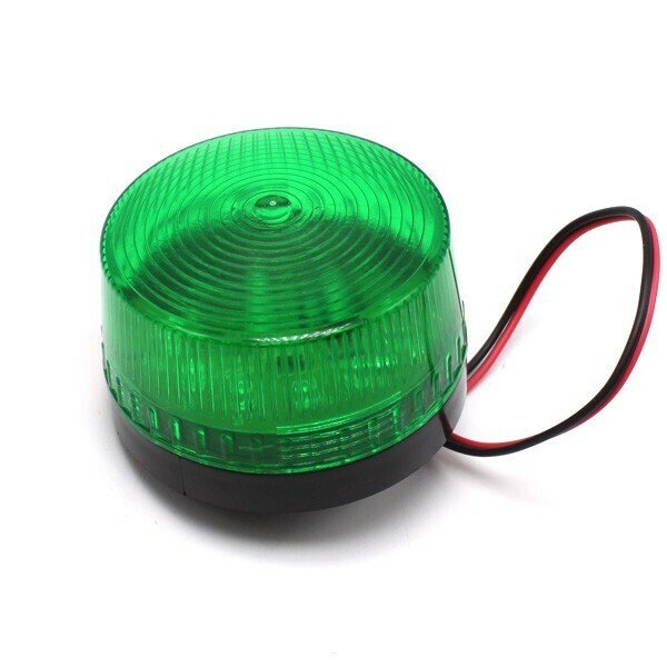 LED 点滅灯 AC100V 緑 グリーン パトランプ 警告灯 非常灯 ランプ ストロボ 防犯灯 工事灯