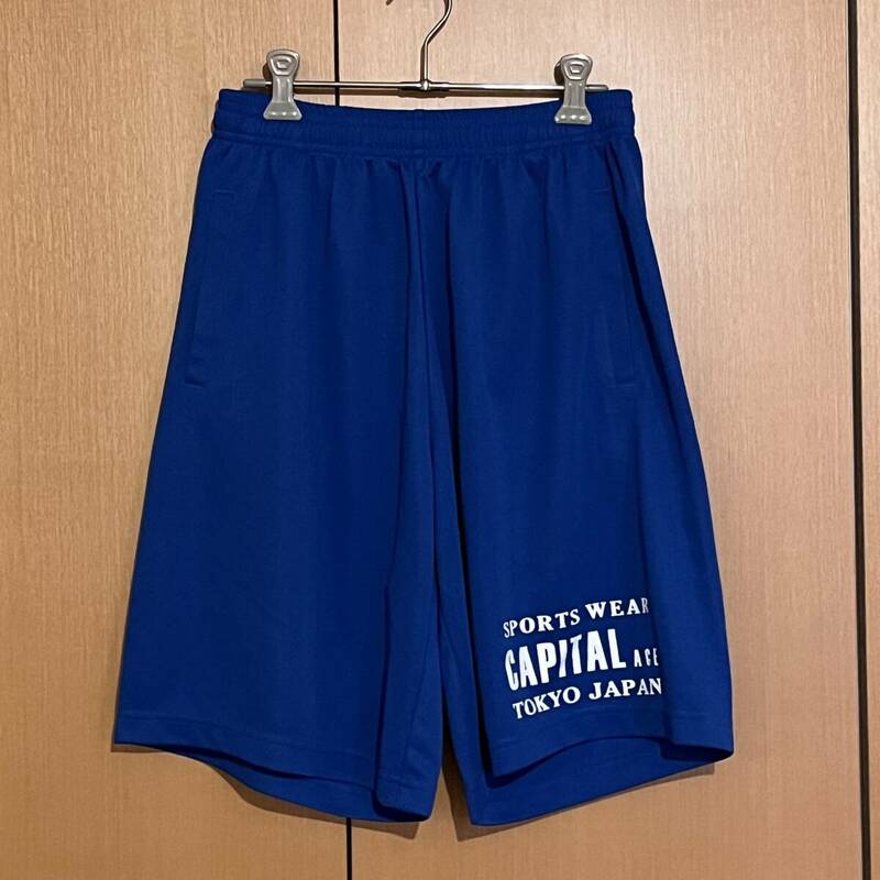 新品！キャピタルスポーツ！ショートパンツ 青ジャージ シンプルレトロ capital 新日本プロレス 全日本プロレス