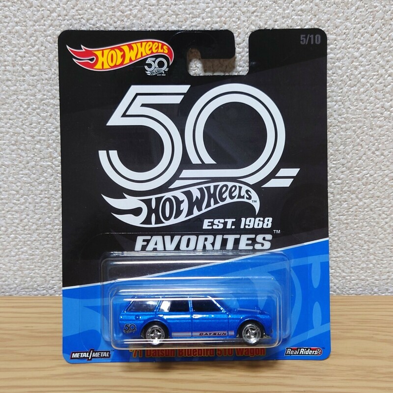 【未開封】 ホットウィール Hot Wheels 50th Anniversary FAVORITES ’71 DATSUN BLUEBIRD 510 WAGON ダットサン ブルーバード ワゴン 美品