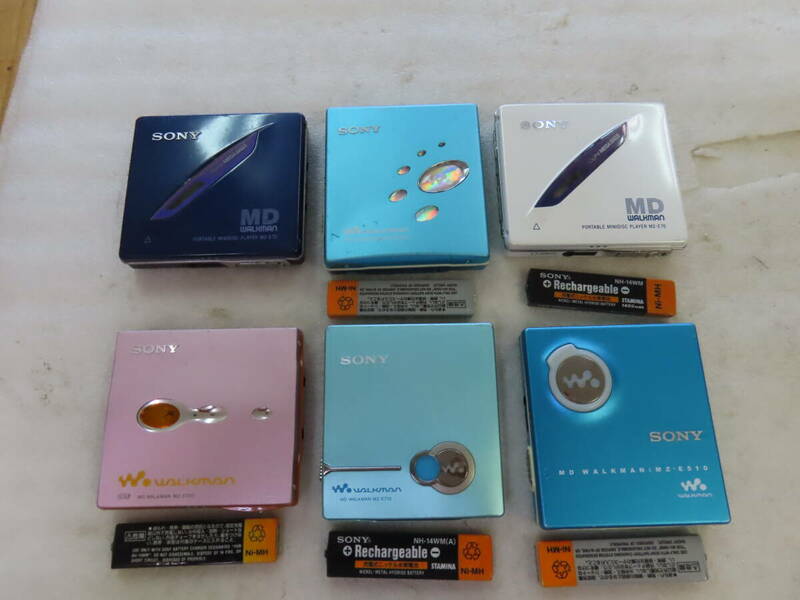 ♪ジャンク　SONY MDプレーヤー　MD Walkman×6個　　MZ-E70×2/E520/E700/E710/E510 ②