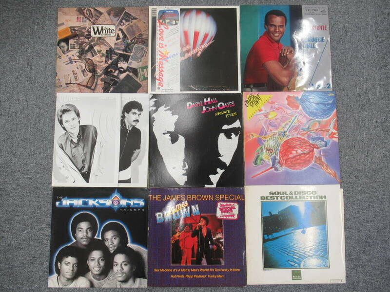 B70●ソウル / R&B / ブラックミュージック　LPレコード 9組まとめ THE JACKSONS、James Brown、Belafonte、The White Brothers など　SOUL