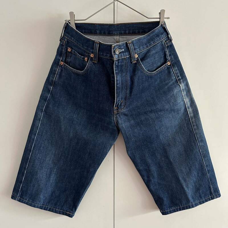 90s y2k Levi's リーバイス デニムショーツ ハーフパンツ w30前後 ジップフライ インディゴ 古着