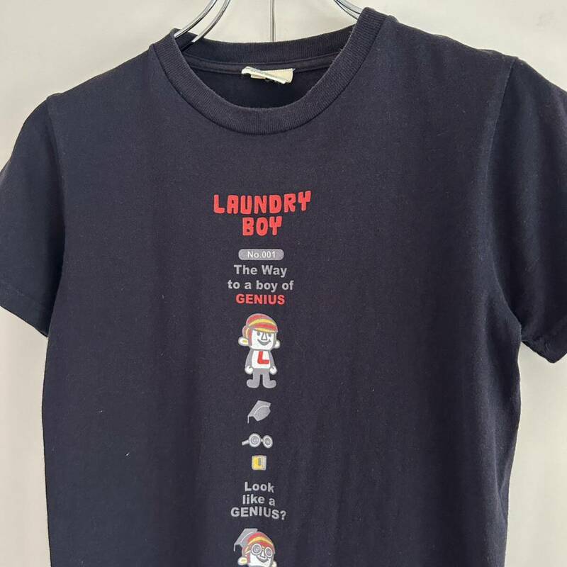 Laundry ランドリー 日本製 Tシャツ XS アート 漫画 ネイビー ユニセックス