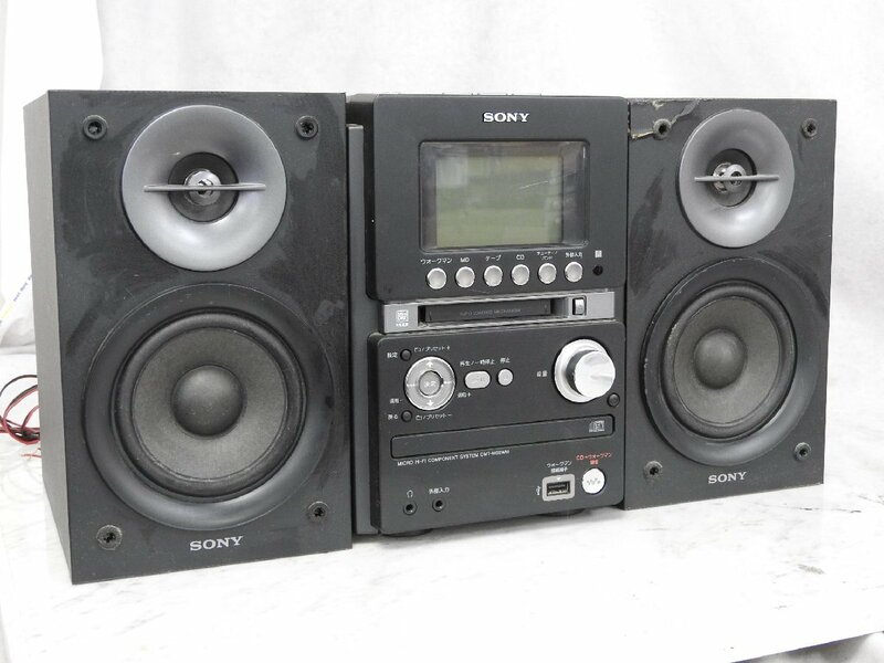 ☆SONY ソニー MD/CD/カセット オールインワンコンポ HCD-M35WM ＋ SS-CM35　☆ジャンク☆