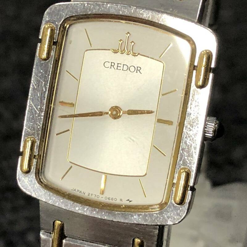 ■【売り切り】SEIKO セイコー CREDOR クレドール クォーツ 腕時計 ST.STEEL 18KT 2F70-5600