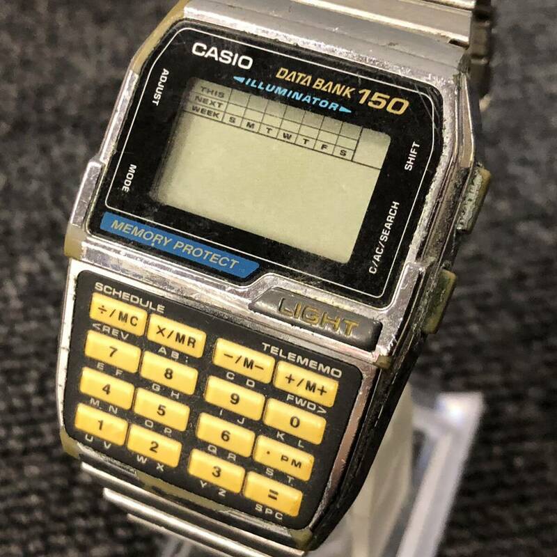 ◆【売り切り】CASIO カシオ データバンク 150 デジタル クォーツ 腕時計 DBC-1500