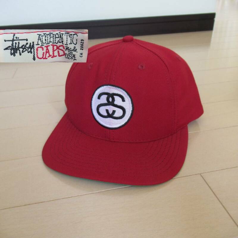 ★即決送込★デッドストック 90s USA製 白タグ OLD STUSSY VINTAGE ステューシー cap オールド シャネルロゴ キャップ ハット 黒タグ 80s