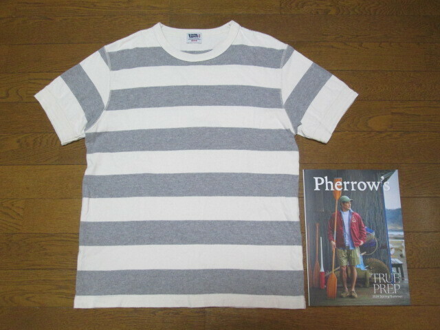 良好 PHERROW’S フェローズ PHERROWS ボーダー Tシャツ PCT3-SB 9,130円 M グレー ホワイト